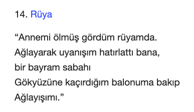 Orhan Veli Rüya Şiiri