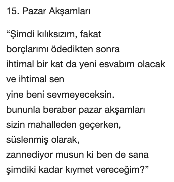 Orhan Veli Pazar Akşamları Şiiri