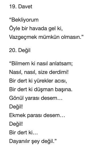 Orhan Veli Davet ve Değil Şiiri