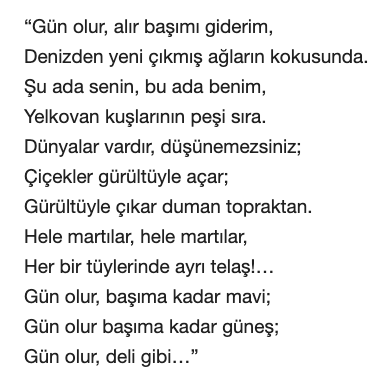 Orhan Veli Gün Olur Şiiri
